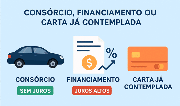 consórcio, financiamento ou carta já contemplada